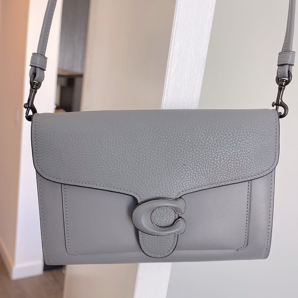 Coach Tabby Chain Leather Clutch